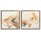 Stupell Industries Abstract Peach Watercolor Shapes 2 pc Framed Floater Canvas Wall Art Set Design by Irena Orlov